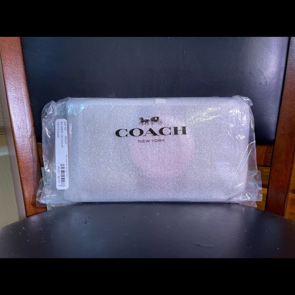 NWT COACH C4110 Dempsey Large Phone Signature Jacquard  Stripe & Coach Patch - Picture 3 of 14